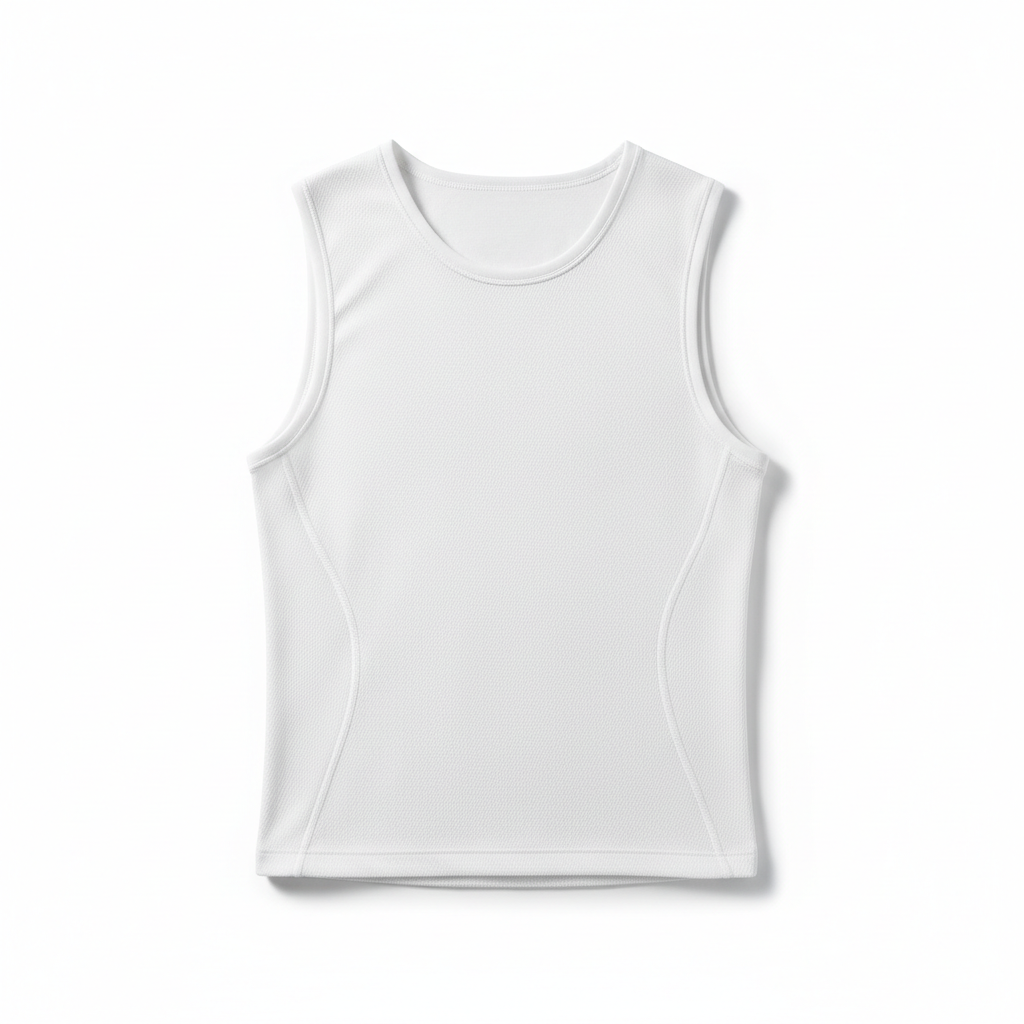 White compression vest without logo