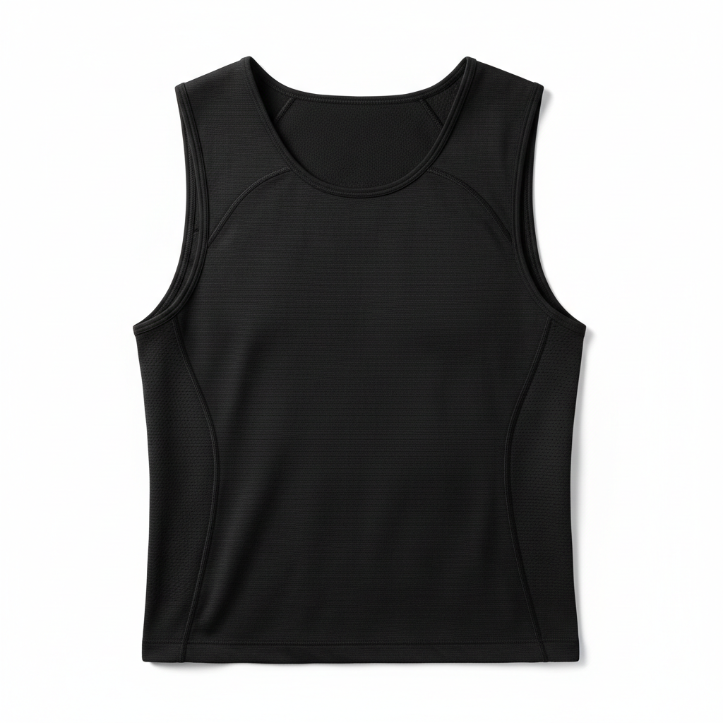 Black compression vest without logo