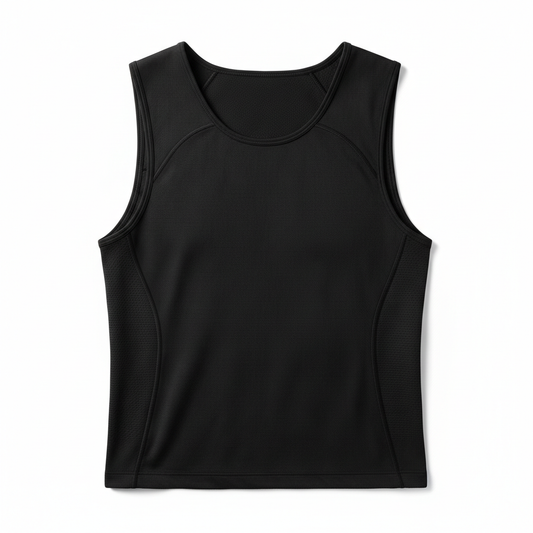 Black compression vest without logo